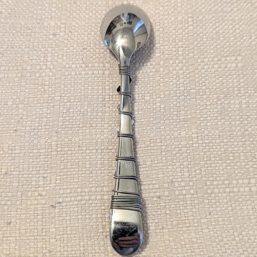 Stainless Steel Wire Wrapped and Beaded Spoon Handmade